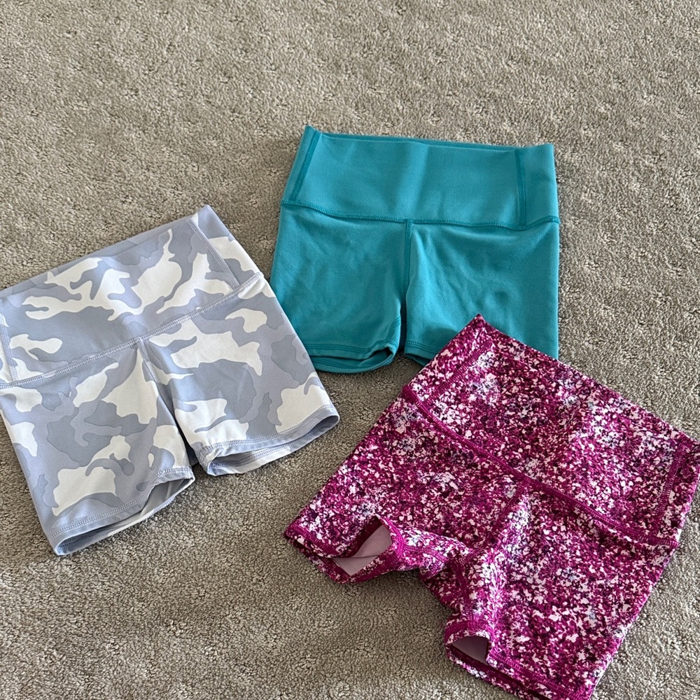 All In Motion Shorts - 6/6X - set of 3 - cheer dance tumbling